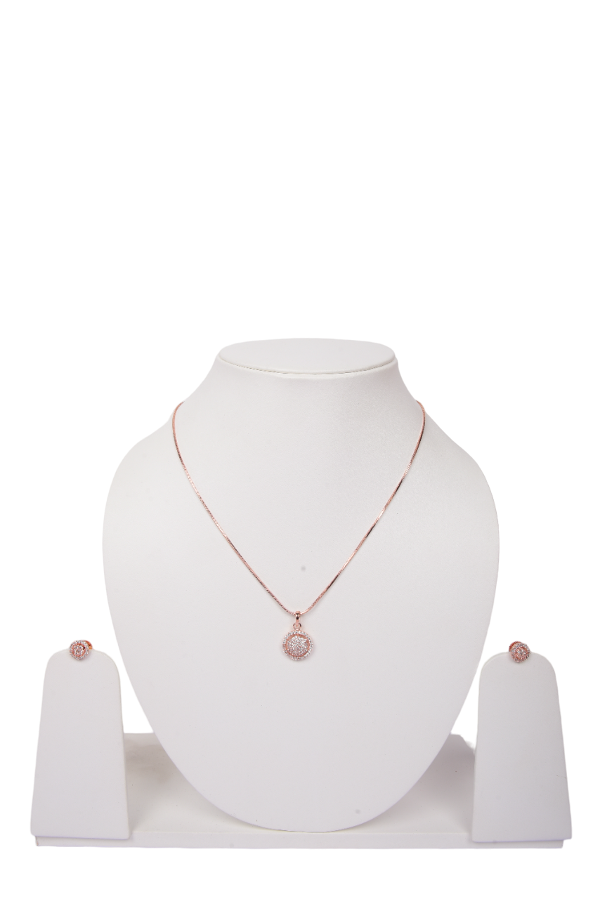 Everyday Glam: Infy Fashion's Versatile Rose Gold Pendant Set